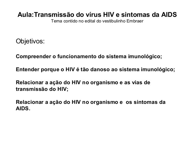Sintomas da aids portugues